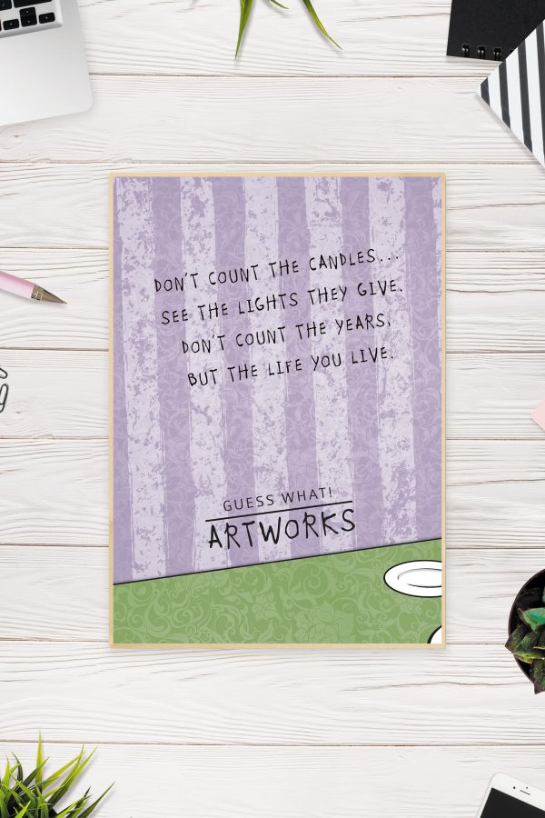 Birthday Card Green Back / Gothic Art