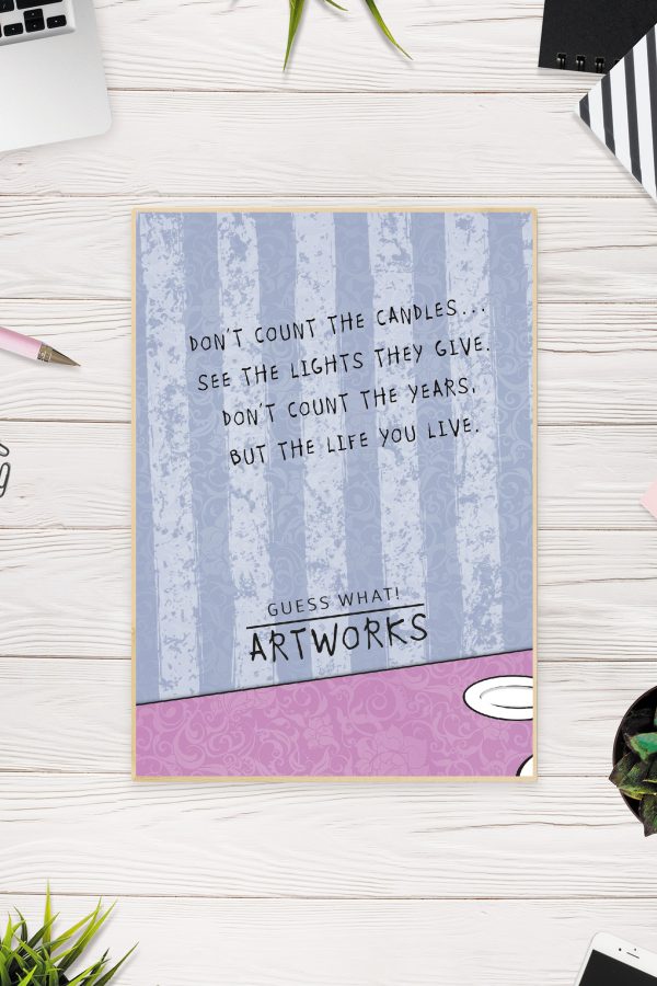 Birthday Card Purple Back / Gothic Art